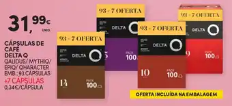 Continente Cápsulas de cafe delta q promoção
