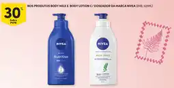 Continente Nos produtos body milk e body lotion c/ doseador da marca nivea promoção