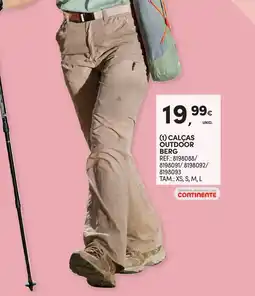 Continente Calças outdoor berg promoção