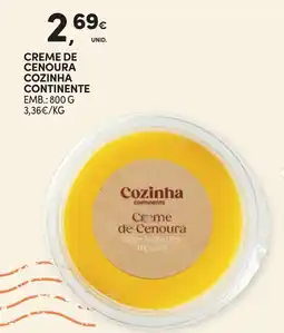 Continente Creme de cenoura cozinha continente promoção