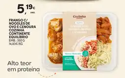 Continente Frango c/ noodles de ovo e cenoura cozinha continente equilibrio promoção