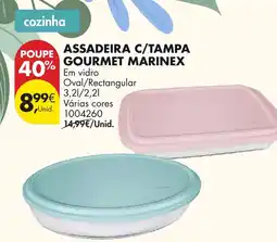 Pingo Doce Assadeira c/tampa gourmet marinex promoção