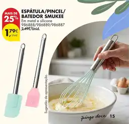 Pingo Doce Espátula/pincel/ batedor smukee promoção