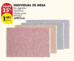 Pingo Doce Individual de mesa promoção