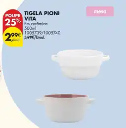 Pingo Doce Tigela pioni vita promoção