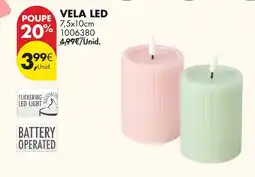 Pingo Doce Vela led 7,5x10cm promoção