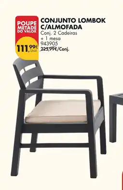 Pingo Doce Conjunto lombok c/almofada promoção