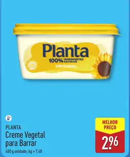 ALDI PLANTA Creme Vegetal para Barrar promoção