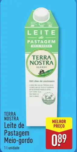 ALDI TERRA NOSTRA Leite de Pastagem Meio-gordo promoção