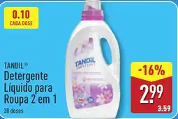 ALDI TANDIL Detergente Líquido para Roupa 2 em 1 promoção