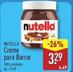 ALDI NUTELLA Creme para Barrar promoção
