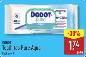ALDI DODOT Toalhitas Pure Aqua promoção