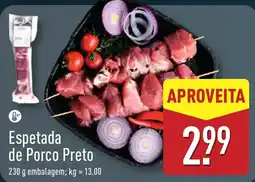 ALDI Espetada de Porco Preto promoção