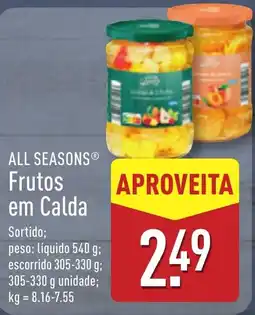 ALDI ALL SEASONS Frutos em Calda promoção