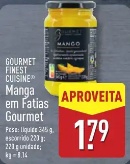 ALDI GOURMET FINEST CUISINE Manga em Fatias Gourmet promoção