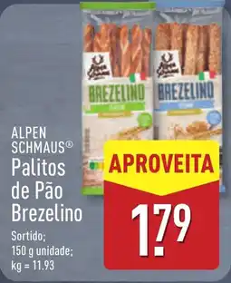 ALDI ALPEN SCHMAUS Palitos de Pão Brezelino promoção