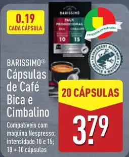 ALDI BARISSIMO Cápsulas de Café Bica e Cimbalino promoção