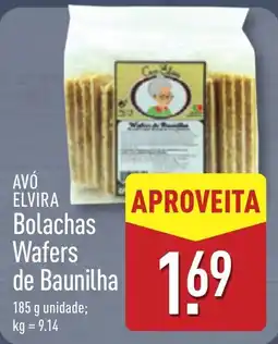 ALDI AVÓ ELVIRA Bolachas Wafers de Baunilha promoção