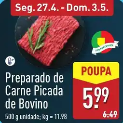 ALDI Preparado de Carne Picada de Bovino promoção