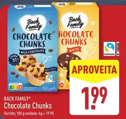 ALDI BACK FAMILY Chocolate Chunks promoção