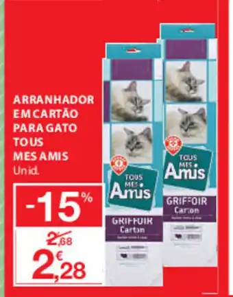 E.Leclerc Arranhador em Cartão para Gato Mes Amis promoção