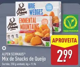 ALDI ALPEN SCHMAUS Mix de Snacks de Queijo promoção