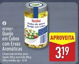 ALDI DEVINA Queijo em Cubos com Ervas Aromáticas promoção