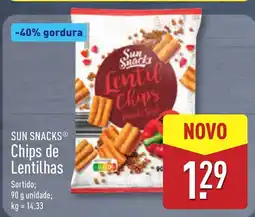 ALDI SUN SNACKS Chips de Lentilhas promoção