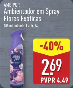 ALDI AMBIPUR Ambientador em Spray Flores Exóticas promoção