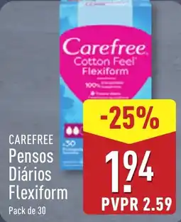 ALDI CAREFREE Pensos Diários Flexiform promoção