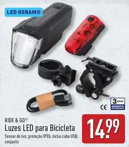 ALDI RIDE & GO Luzes LED para Bicicleta promoção