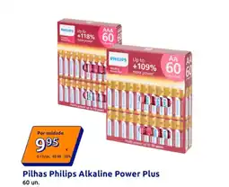 Action Pilhas Philips Alkaline Power Plus promoção