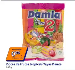 Action Doces de frutos tropicais Tayas Damla promoção