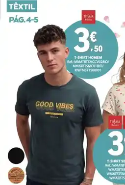 E.Leclerc T-shirt homem promoção