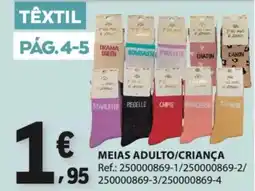 E.Leclerc Meias adulto/criança promoção