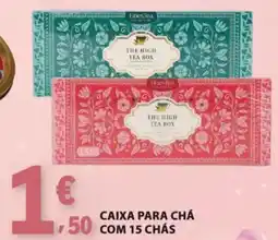 E.Leclerc Caixa para chá com 15 chás promoção