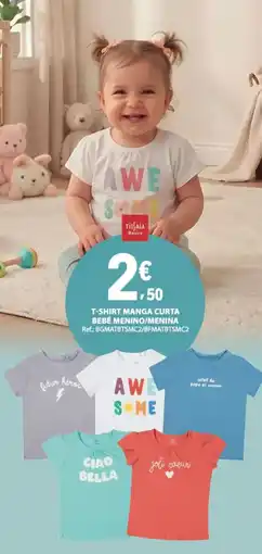 E.Leclerc T-shirt manga curta bebé menino/menina promoção
