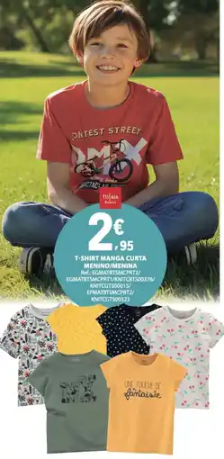 E.Leclerc T-shirt manga curta menino/menina promoção