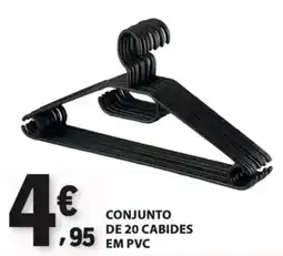 E.Leclerc Conjunto de 20 cabides em pvc promoção