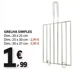 E.Leclerc Grelha simples dim.: 20 x 25 cm promoção
