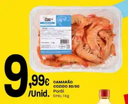 Intermarché Camarão cozido 30/50 PorSi promoção