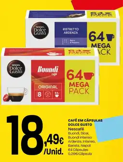 Intermarché Café em cápsulas dolce gusto Nescafé promoção