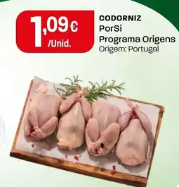Intermarché Codorniz porsi programa origens promoção
