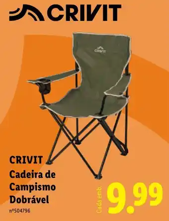CRIVIT Cadeira de Campismo Dobrável