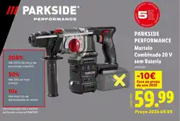 Lidl PARKSIDE PERFORMANCE Martelo Combinado 20 V sem Bateria promoção