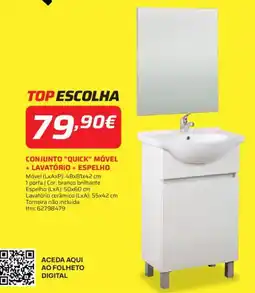 Bricomarché Conjunto "quick" móvel + lavatório + espelho promoção