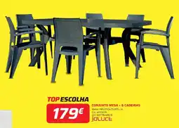 Bricomarché Conjunto mesa + 6 cadeiras promoção