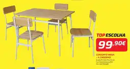 Bricomarché Conjunto mesa +4 cadeiras promoção