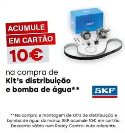 Roady na compra de Kit's distribuição e bomba de água promoção
