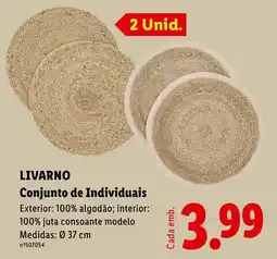 Lidl LIVARNO Conjunto de Individuais promoção